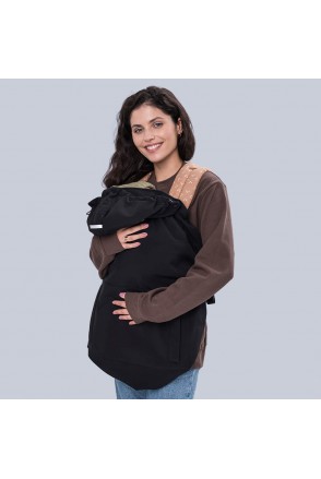 Мультисезонная слингонакидка Softshell Черная Love&Carry