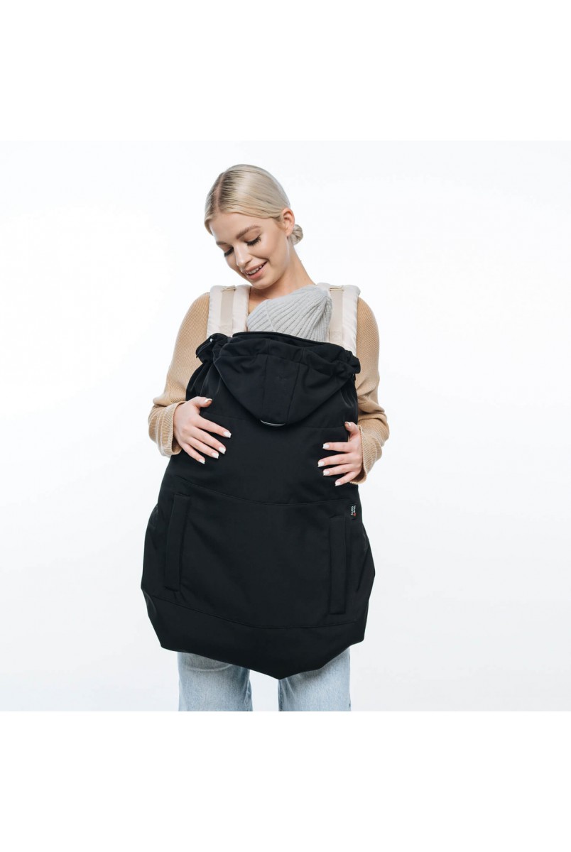 Мультисезонная слингонакидка Softshell Черная Love&Carry