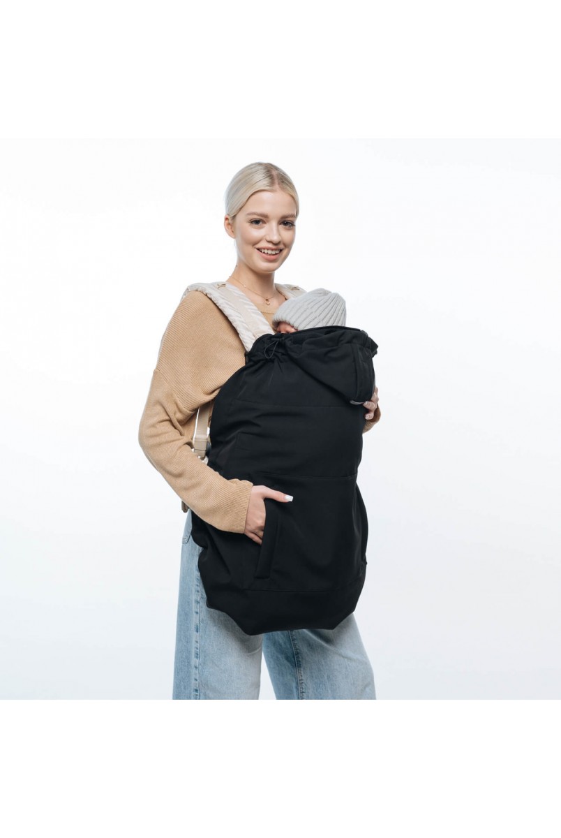 Мультисезонная слингонакидка Softshell Черная Love&Carry