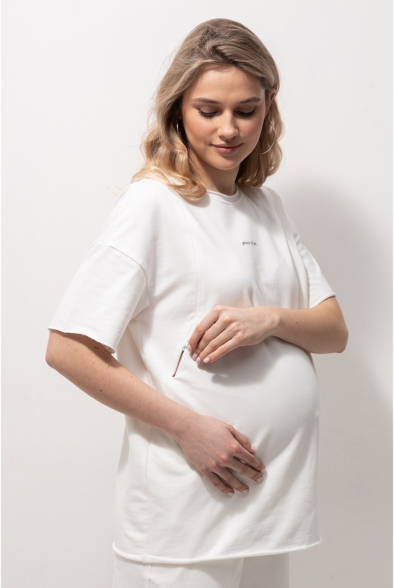 Костюм для вагітних та годуючих Mikaela Молочний Yula Mama