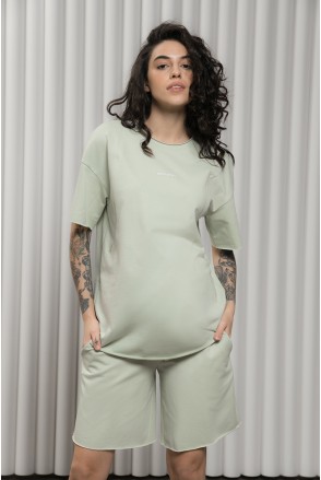 Костюм для беременных и кормящих Mikaela Зеленый Yula Mama