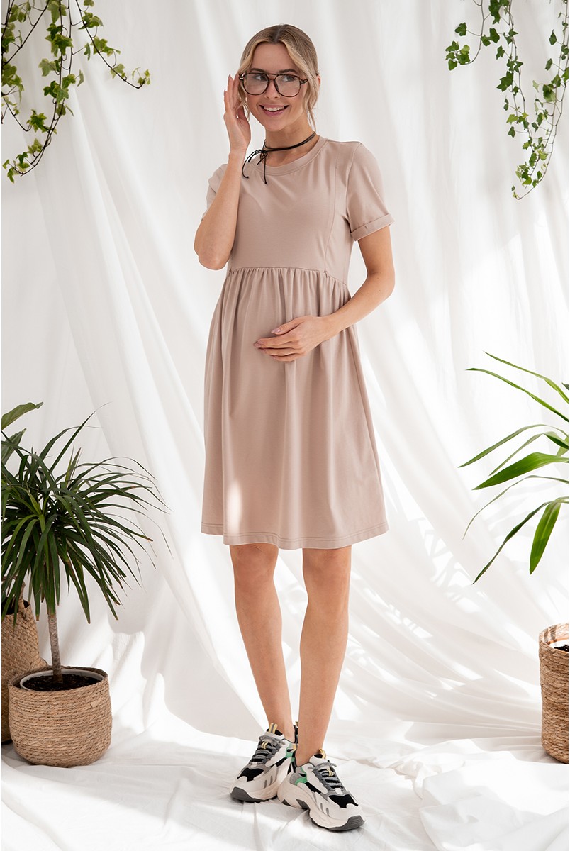 Сукня для вагітних та годуючих Noomie Бежевий Yula Mama