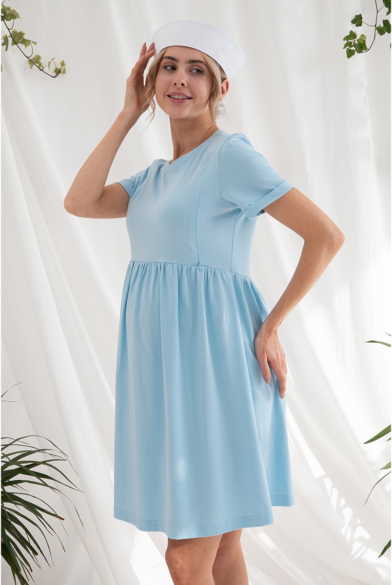 Сукня для вагітних та годуючих Noomie Блакитний Yula Mama