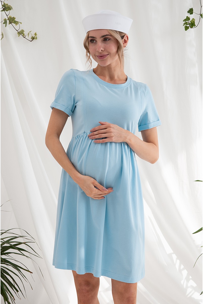 Сукня для вагітних та годуючих Noomie Блакитний Yula Mama