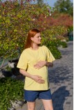 Хлопковая футболка для беременных и кормящих Ankara Желтый Lullababe