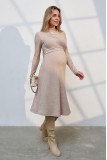 Платье для беременных и кормящих Annie Бежевый Yula Mama