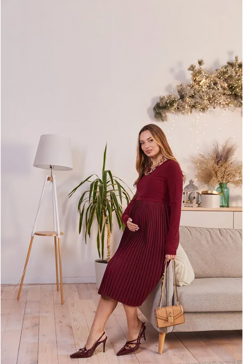 Плаття для вагітних та годуючих Toledo Бордовий Lullababe