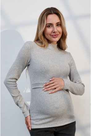 Гольф для беременных и кормящих Penny Серый Yula Mama