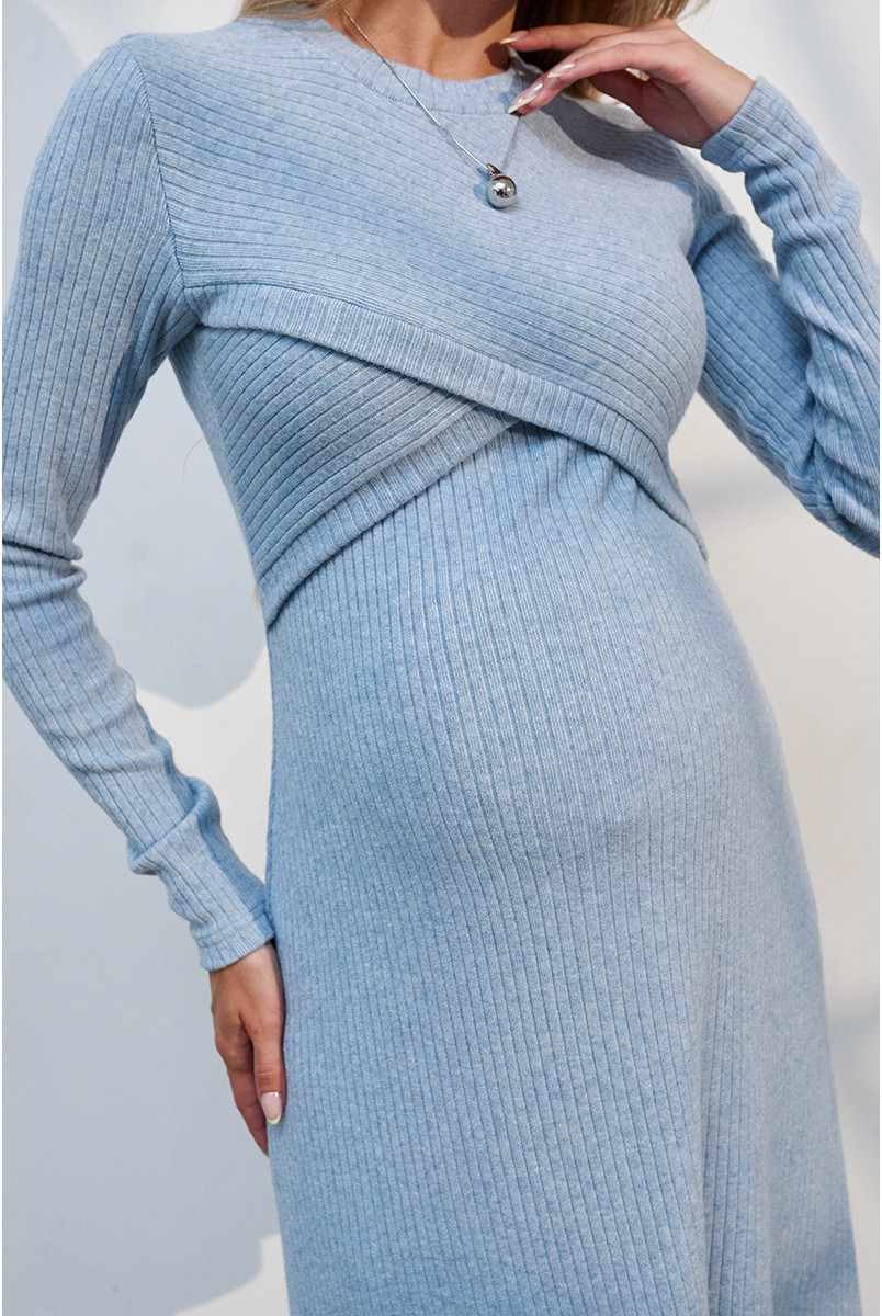 Сукня для вагітних та годуючих Lively Блакитний Yula Mama