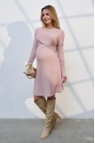 Сукня для вагітних та годуючих Lively Пудра Yula Mama