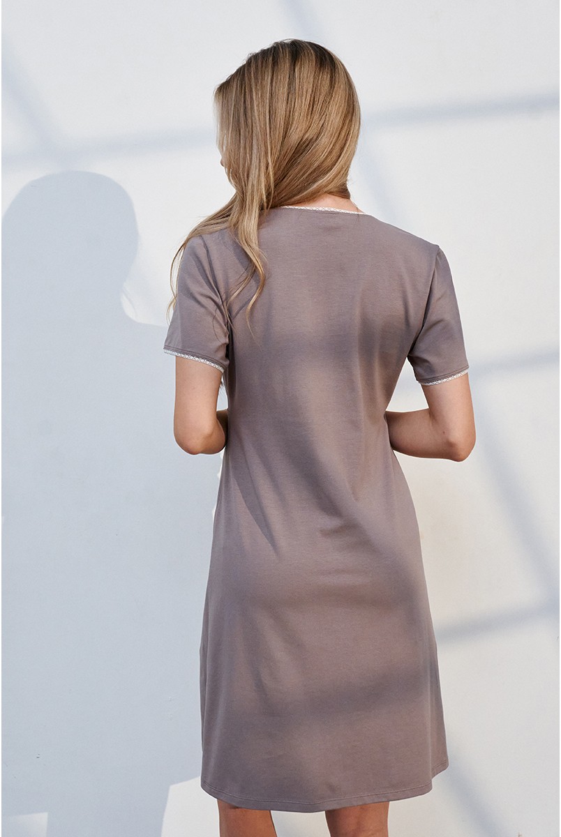 Ночная рубашка для беременных и кормящих Alisa Light Грейдж Yula Mama