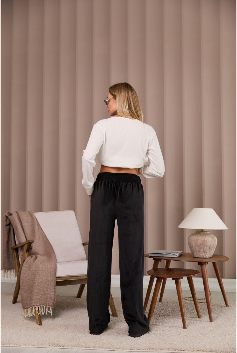 Велюровые зимние брюки для беременных Wilton Черный Lullababe