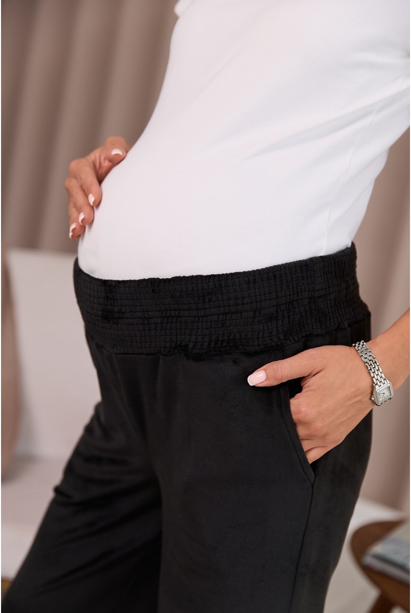 Велюровые зимние брюки для беременных Wilton Черный Lullababe