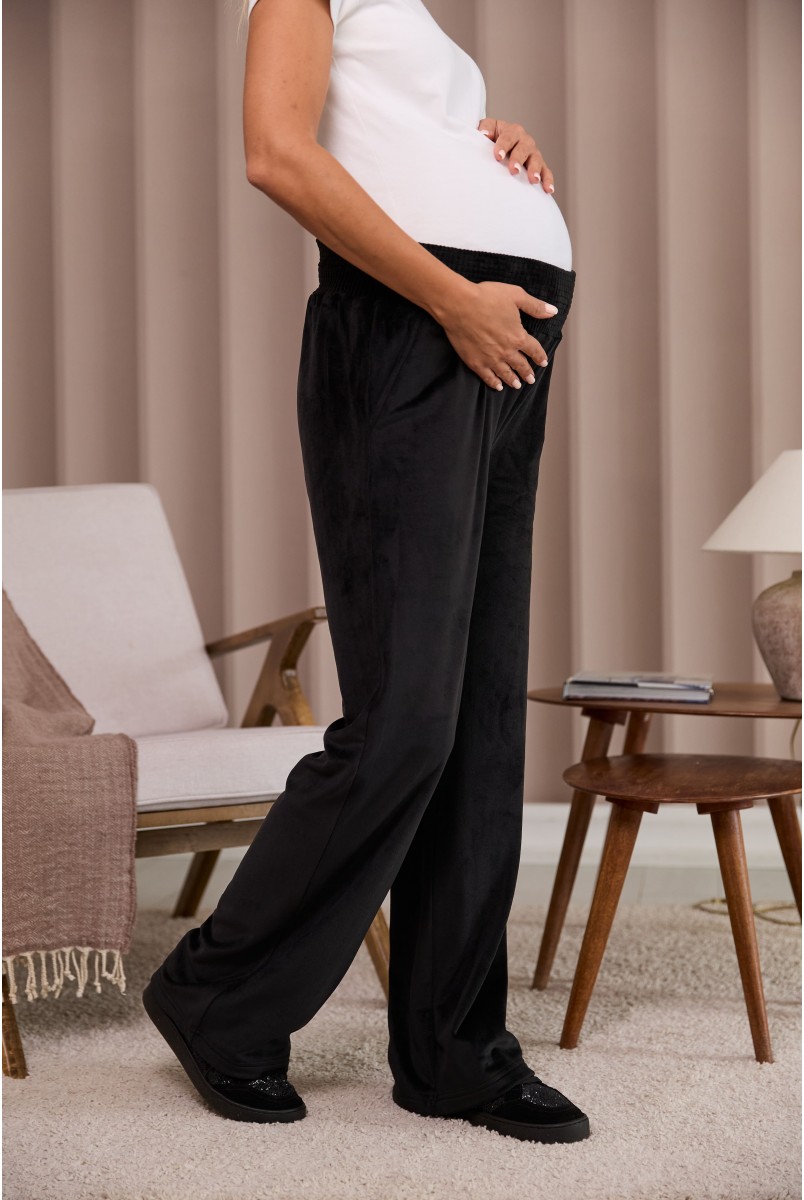 Велюровые зимние брюки для беременных Wilton Черный Lullababe
