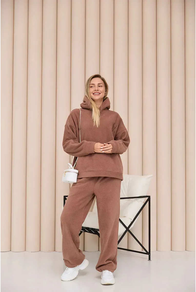 Теплые флисовые брюки для беременных Sheridan - Мокко Lullababe