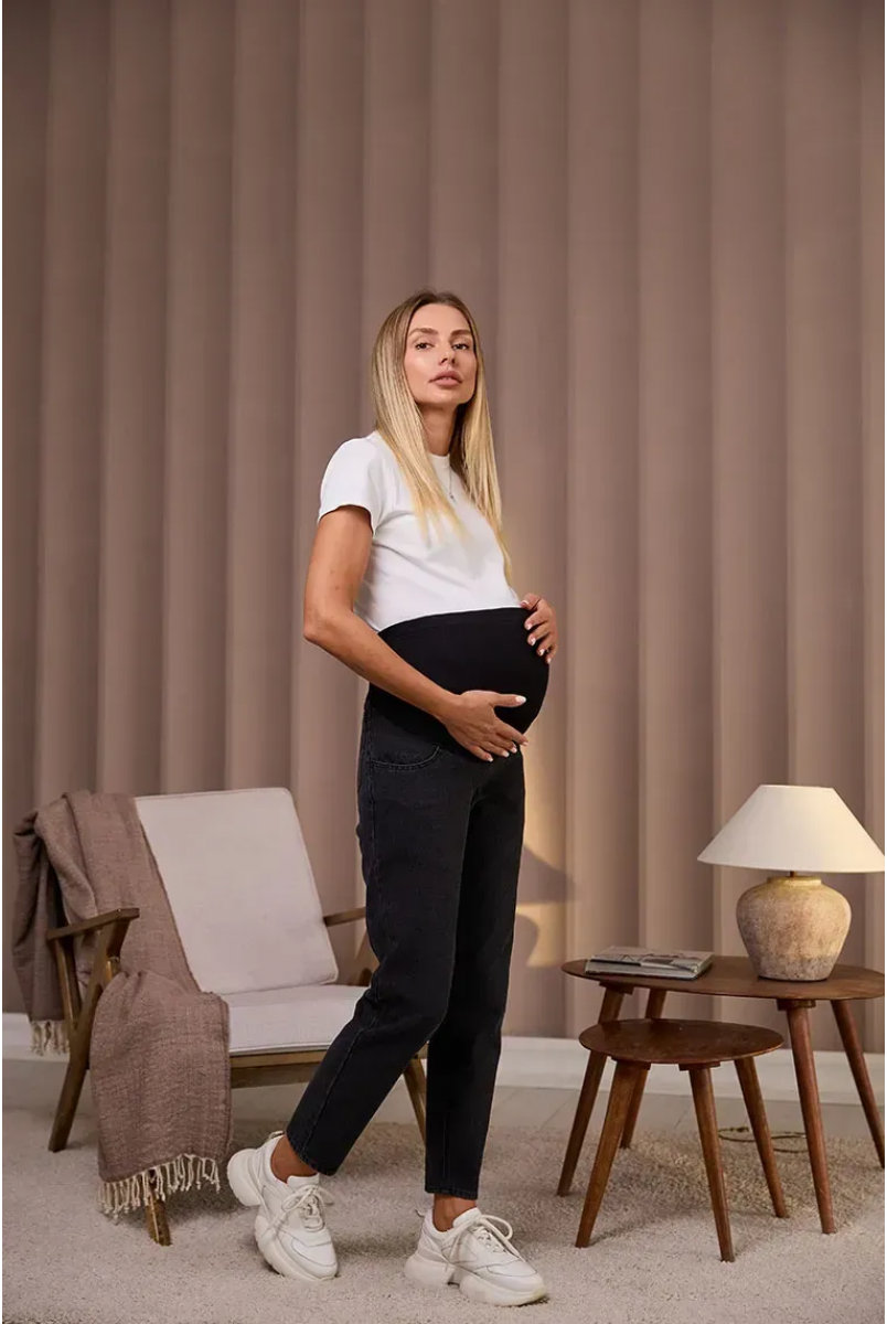 Джинсы для беременных Monton - Черный Lullababe