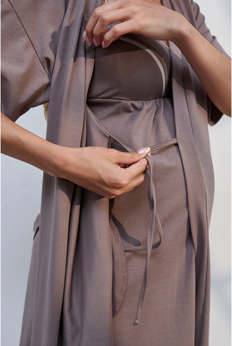 Халат для беременных и кормящих мам Violet Грейдж Yula Mama