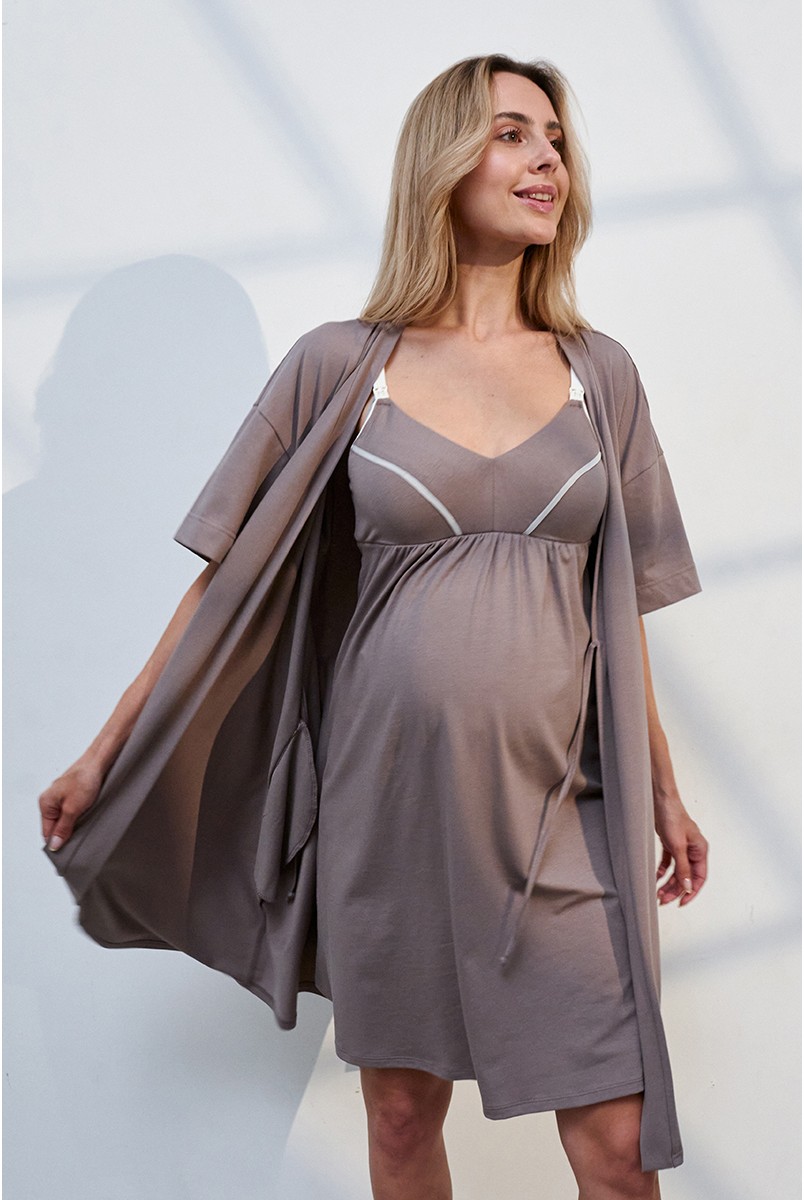 Халат для беременных и кормящих мам Violet Грейдж Yula Mama