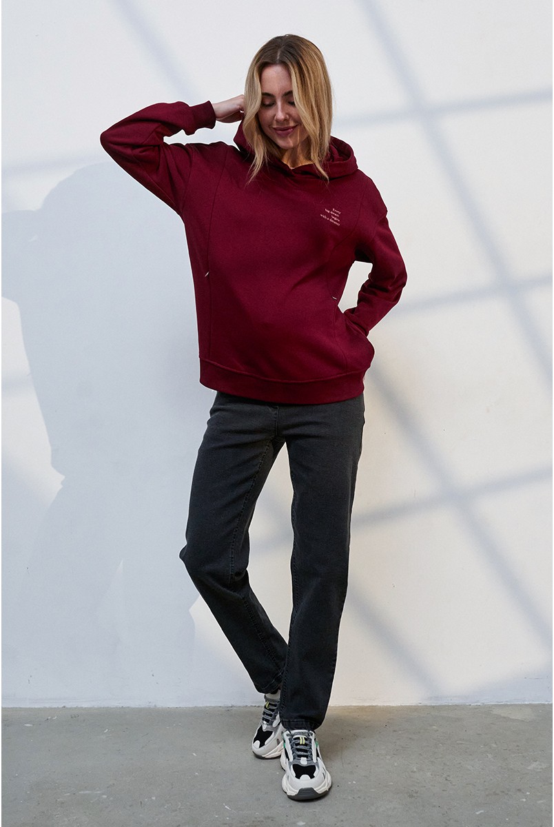 Джинсы для беременных Leyton Черно-серый Yula Mama