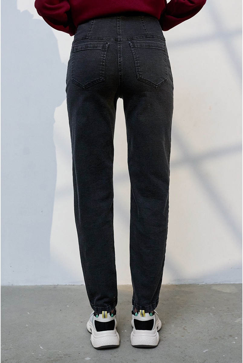 Джинсы для беременных Leyton Черно-серый Yula Mama