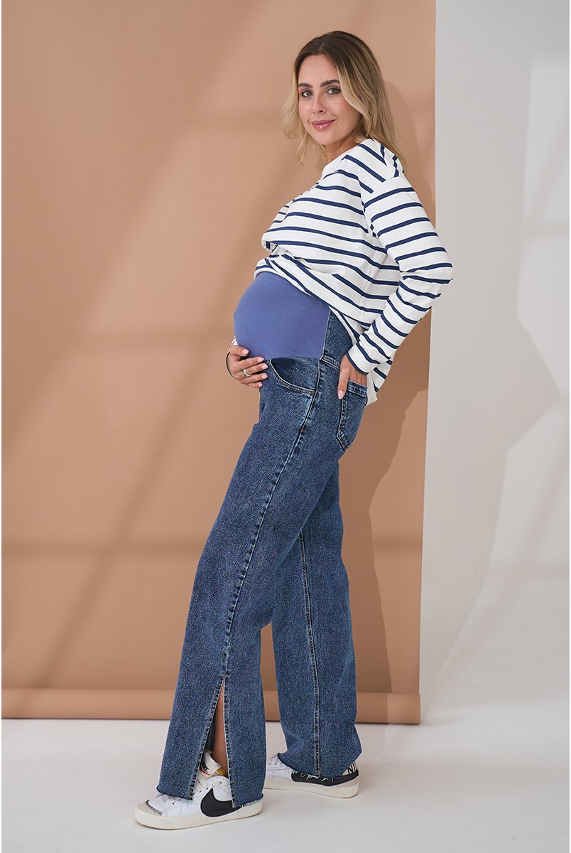 Джинсы для беременных Kloe Синий Yula Mama