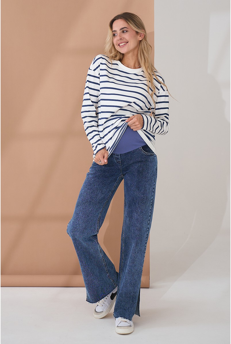 Джинсы для беременных Kloe Синий Yula Mama