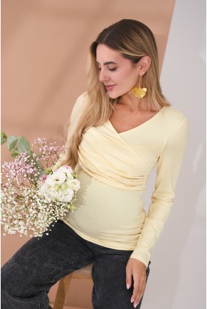 Лонгслив для беременных и кормящих Isobel Кремовый Yula Mama Лонгслив для беременных и кормящих Isobel Кремовый Yula Mama