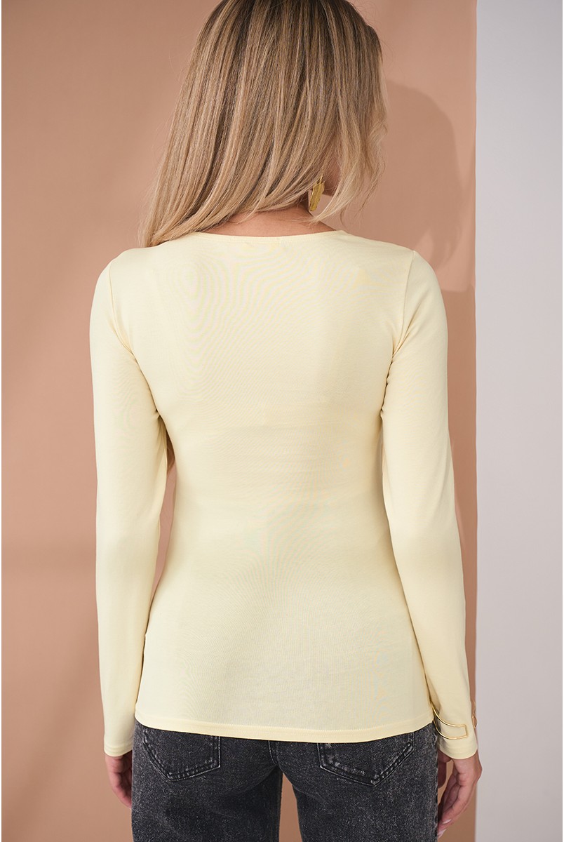 Лонгслив для беременных и кормящих Isobel Кремовый Yula Mama