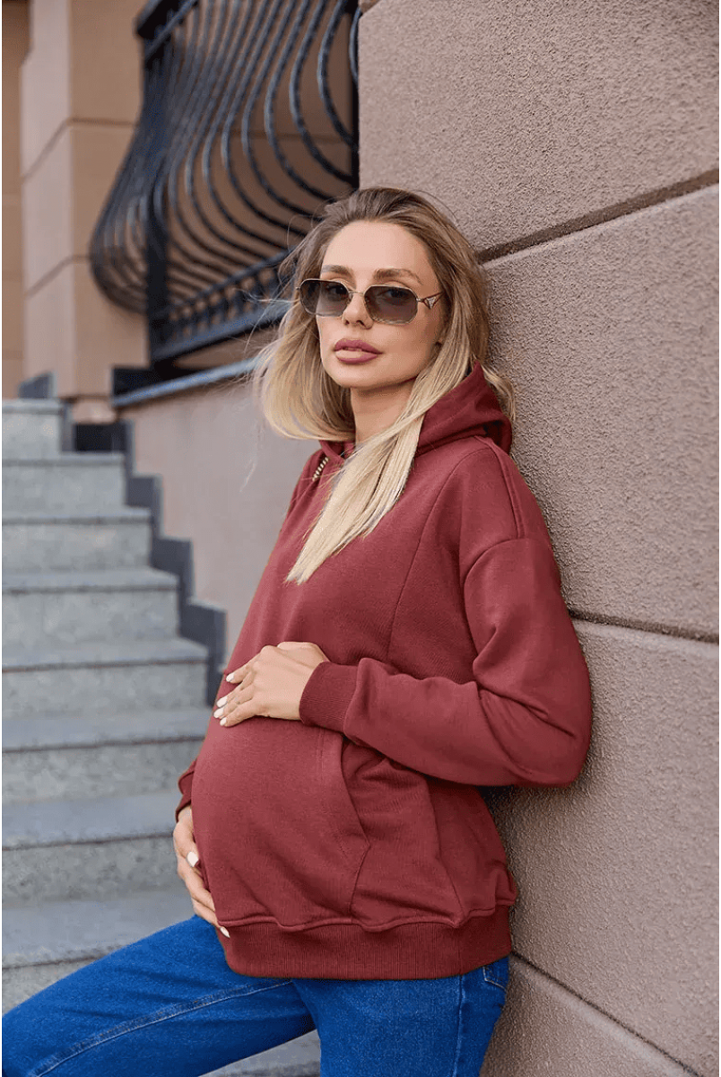 Худи для беременных и кормящих Chelm - Шоколадный Lullababe