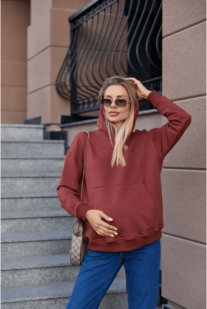 Худи для беременных и кормящих Chelm - Шоколадный Lullababe