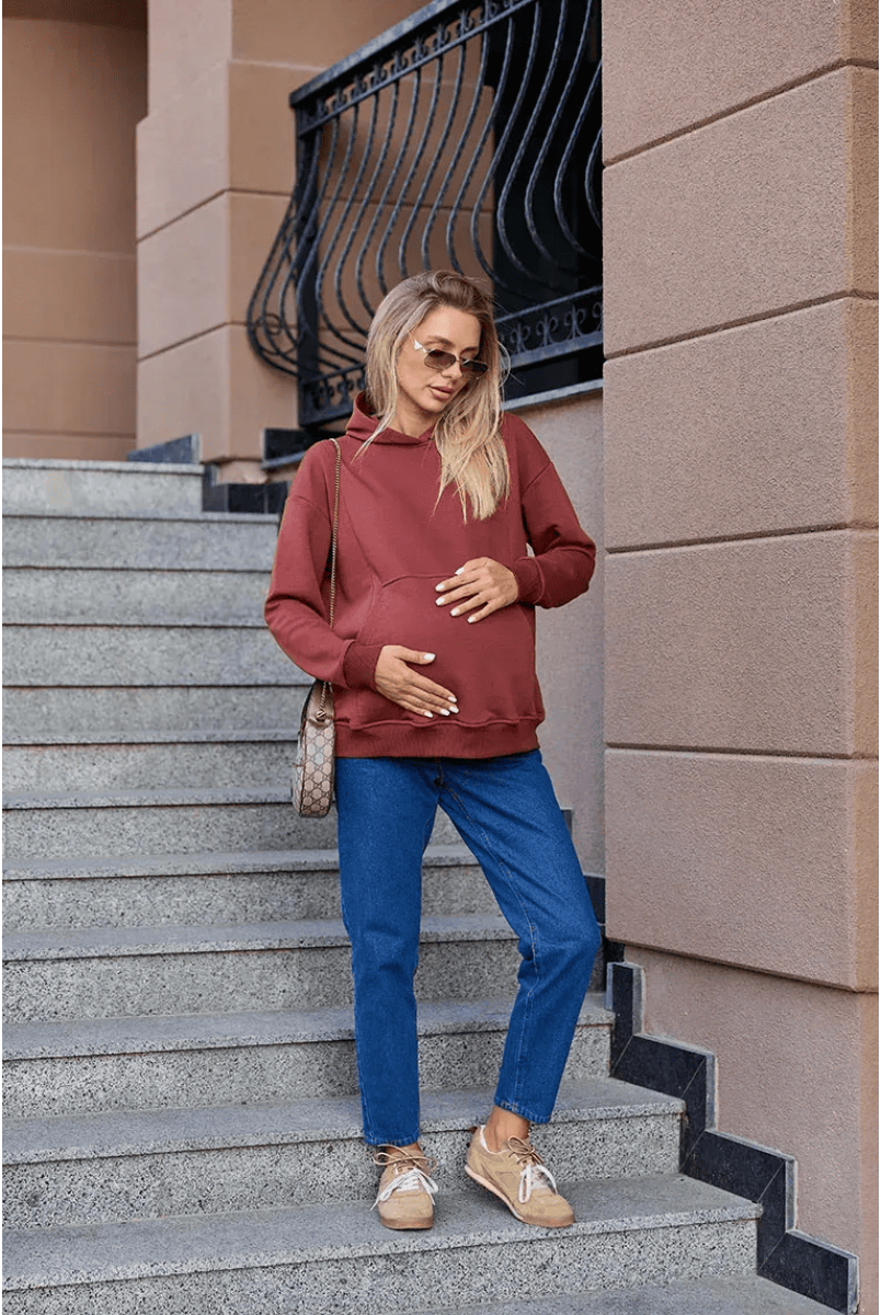 Худи для беременных и кормящих Chelm - Шоколадный Lullababe