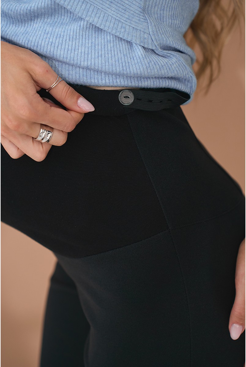 Теплые брюки для беременных Bruna Черный Yula Mama