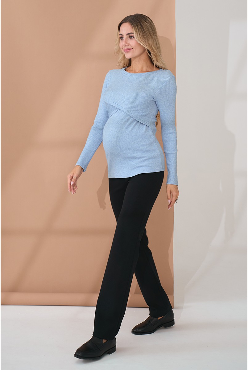 Теплые брюки для беременных Bruna Черный Yula Mama