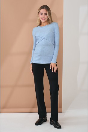 Теплые брюки для беременных Bruna Черный Yula Mama Теплые брюки для беременных Bruna Черный Yula Mama