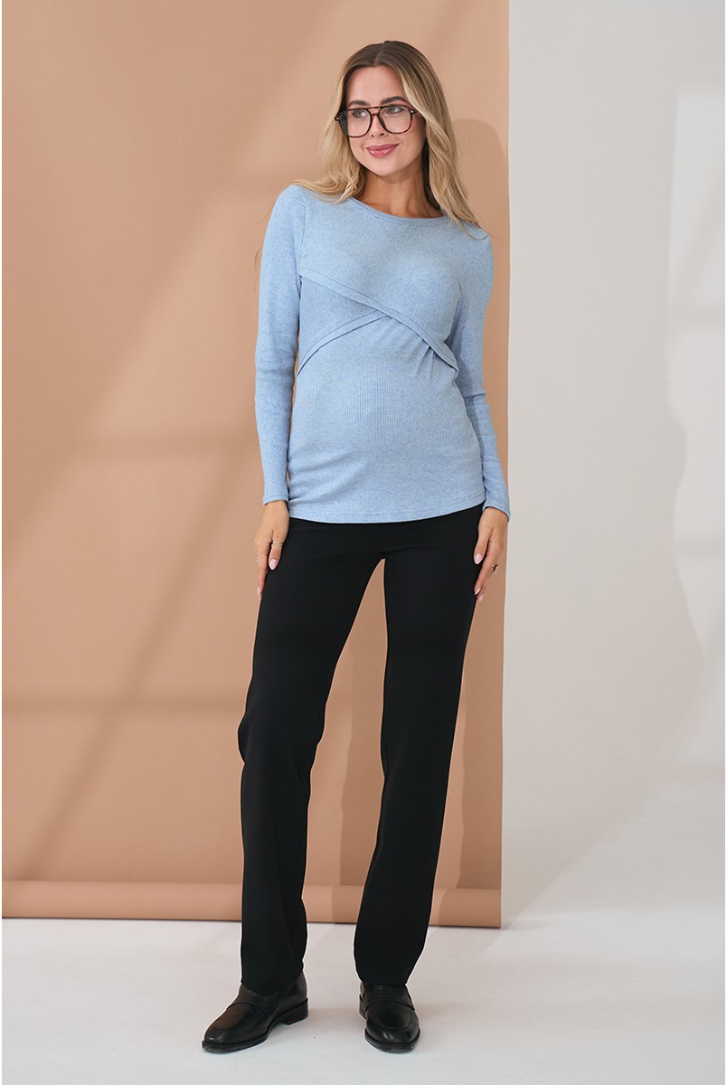 Теплые брюки для беременных Bruna Черный Yula Mama