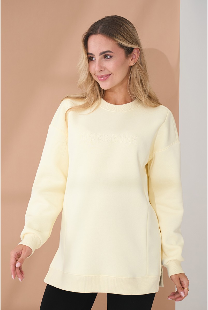 Теплая туника для беременных и кормящих Harmony Шампань Yula Mama