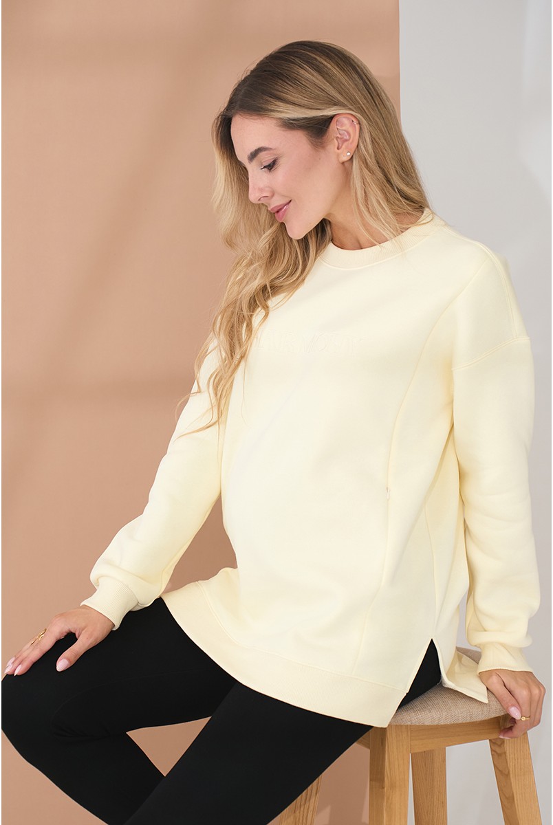 Теплая туника для беременных и кормящих Harmony Шампань Yula Mama