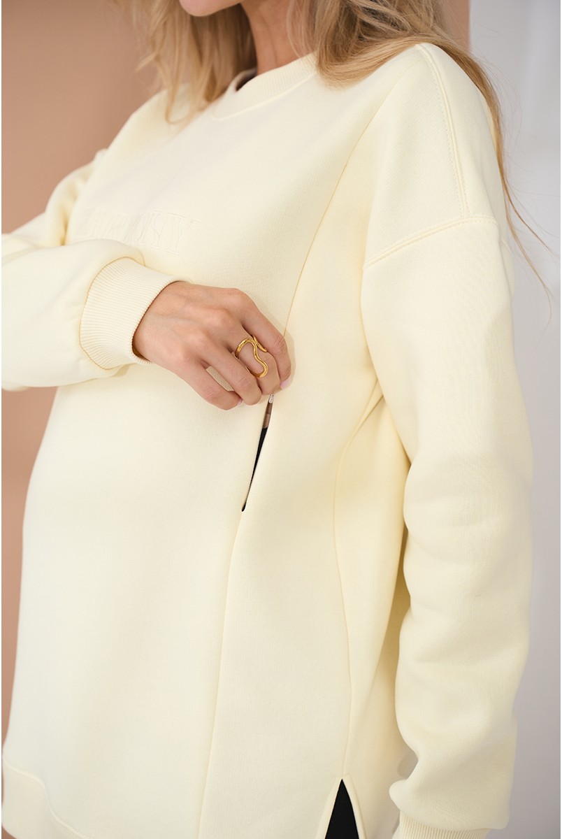 Теплая туника для беременных и кормящих Harmony Шампань Yula Mama