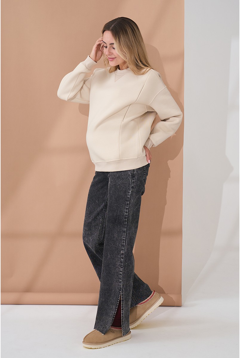 Джинсы для беременных Kloe Черный Yula Mama