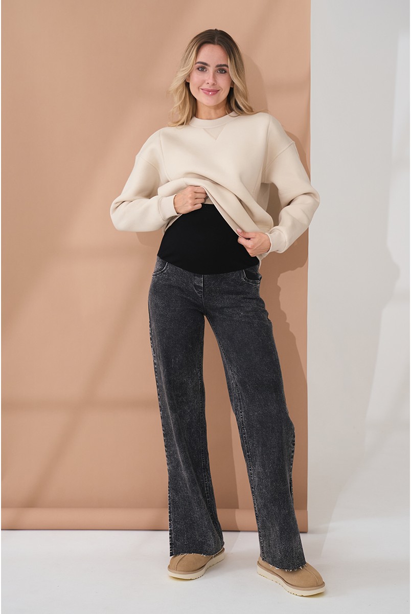 Джинсы для беременных Kloe Черный Yula Mama