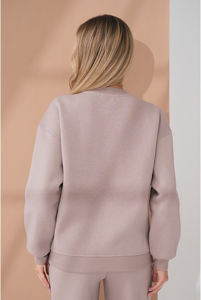 Теплый костюм для беременных и кормящих Urban Пудрово-бежевый Yula Mama