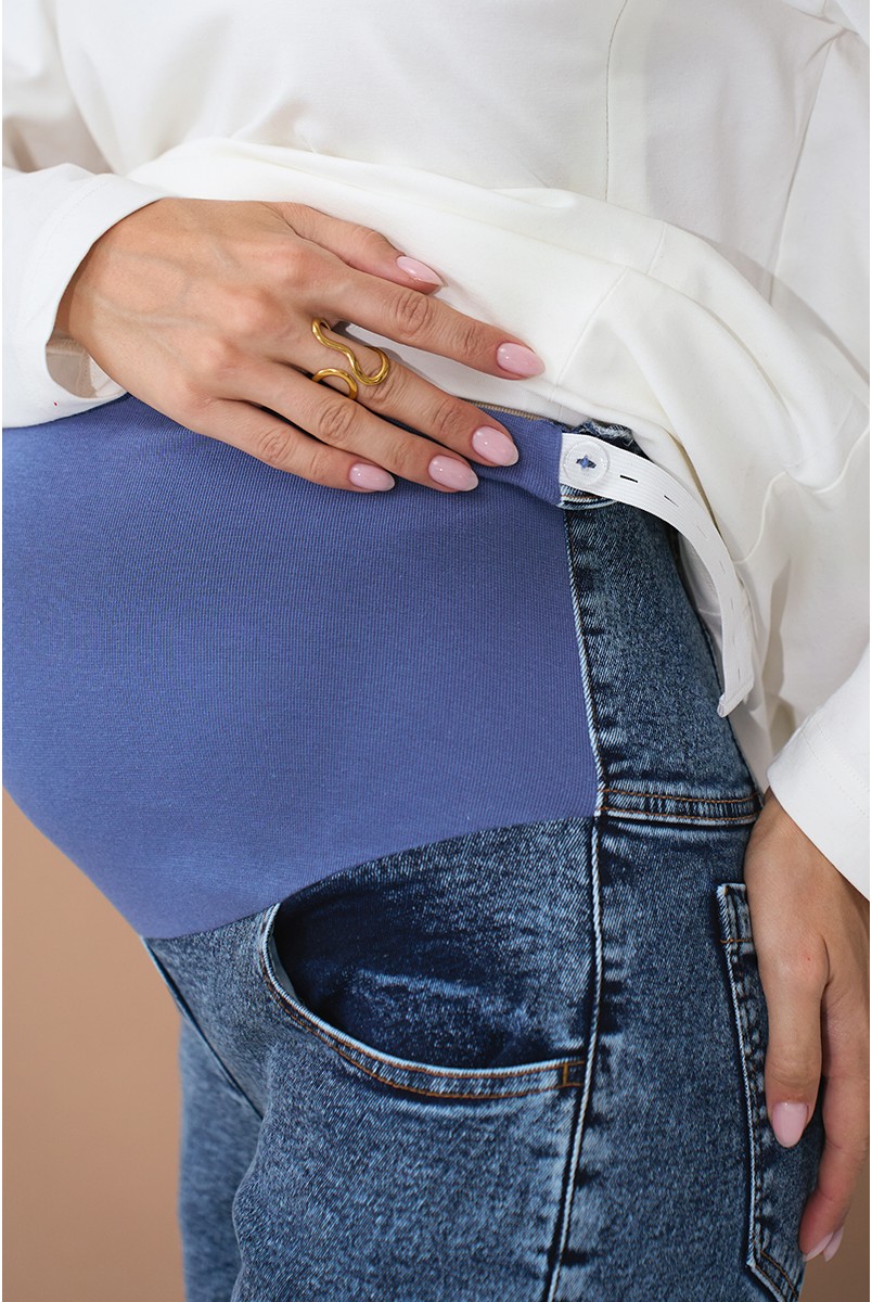 Джинсы для беременных Leyton Cиний Yula Mama