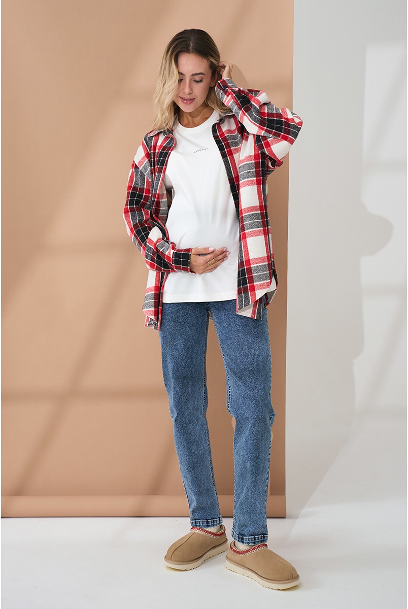 Джинсы для беременных Leyton Cиний Yula Mama