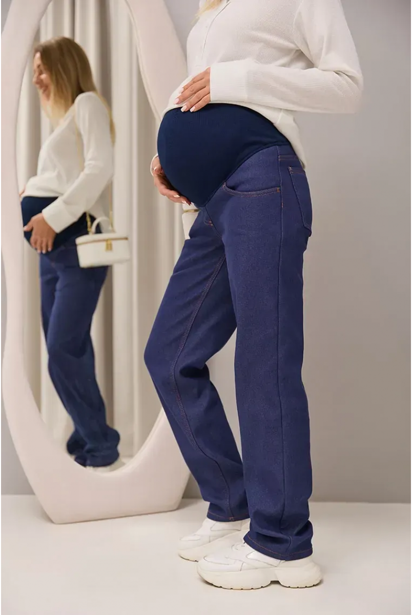 Теплі джинси баггі для вагітних Kestel Winter - Синій Lullababe