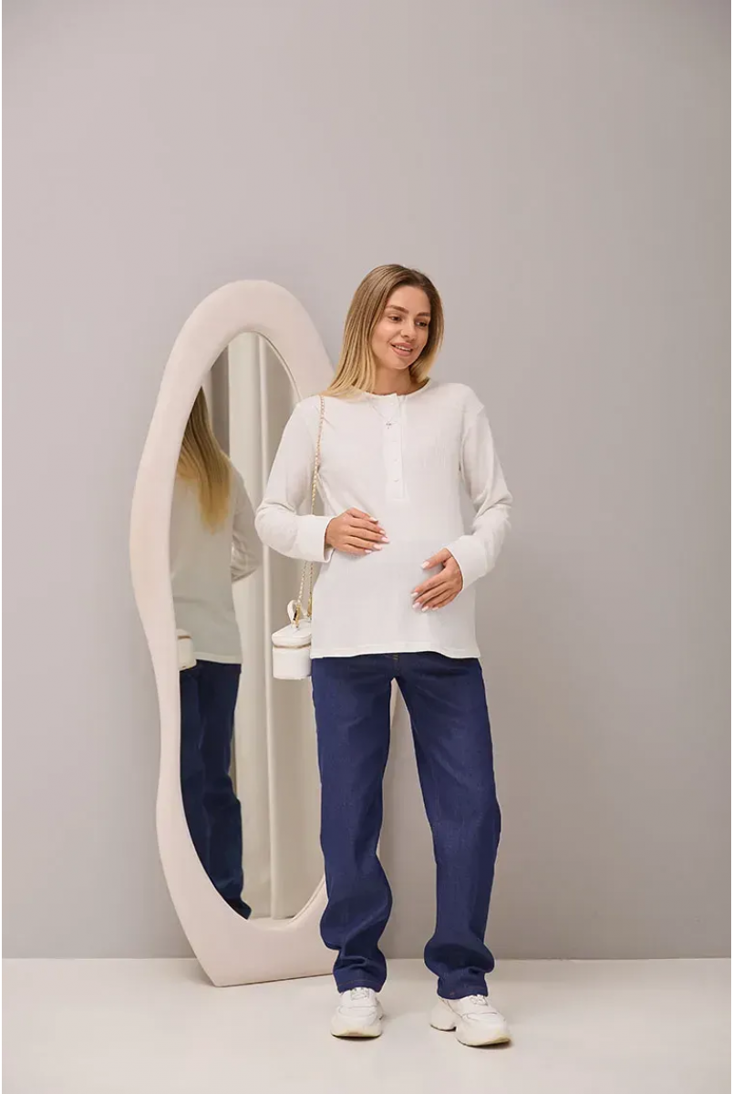 Теплі джинси баггі для вагітних Kestel Winter - Синій Lullababe