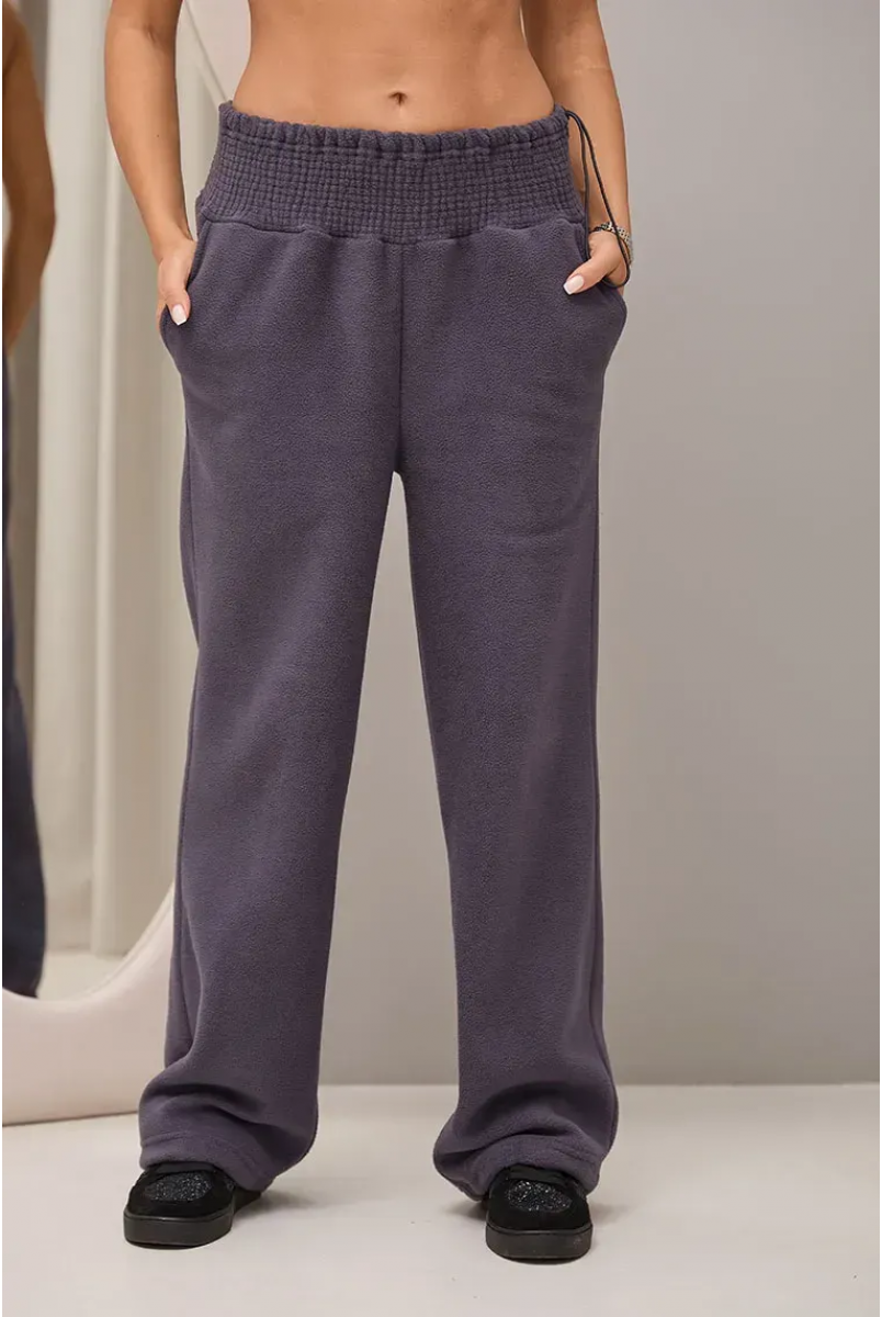 Теплі флісові штани для вагітних Sheridan - Графітовий Lullababe