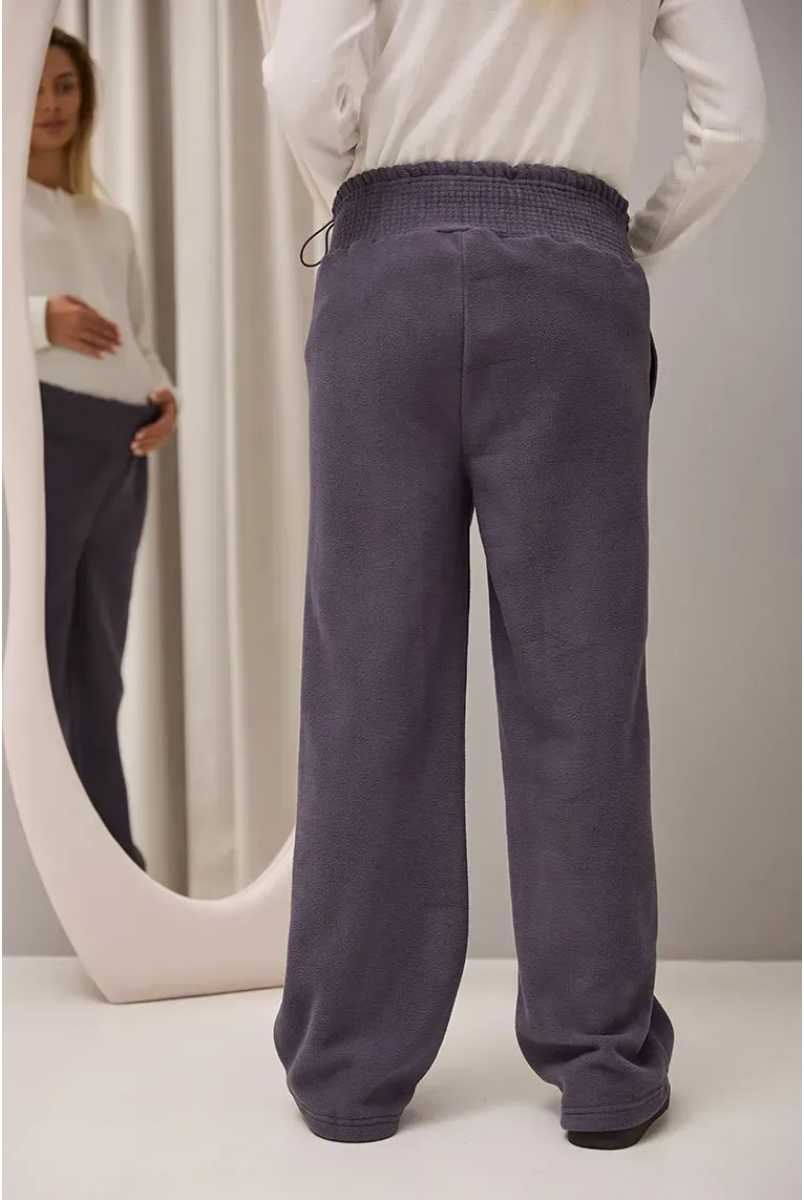 Теплі флісові штани для вагітних Sheridan - Графітовий Lullababe