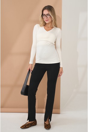 Теплые брюки-лосины для беременных Luana Черный Yula Mama Теплые брюки-лосины для беременных Luana Черный Yula Mama