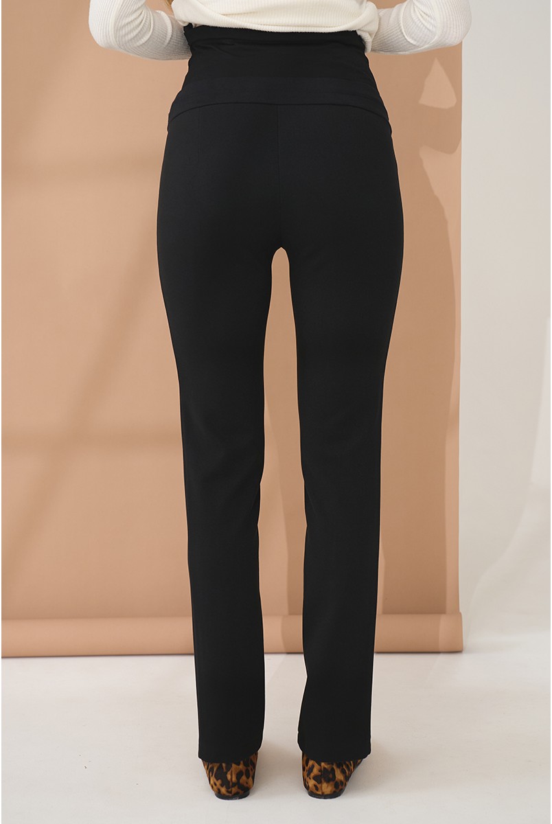 Теплые брюки-лосины для беременных Luana Черный Yula Mama