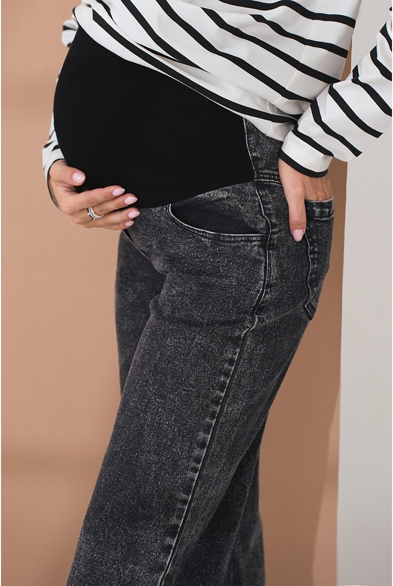 Джинсы для беременных Anne Черный Yula Mama